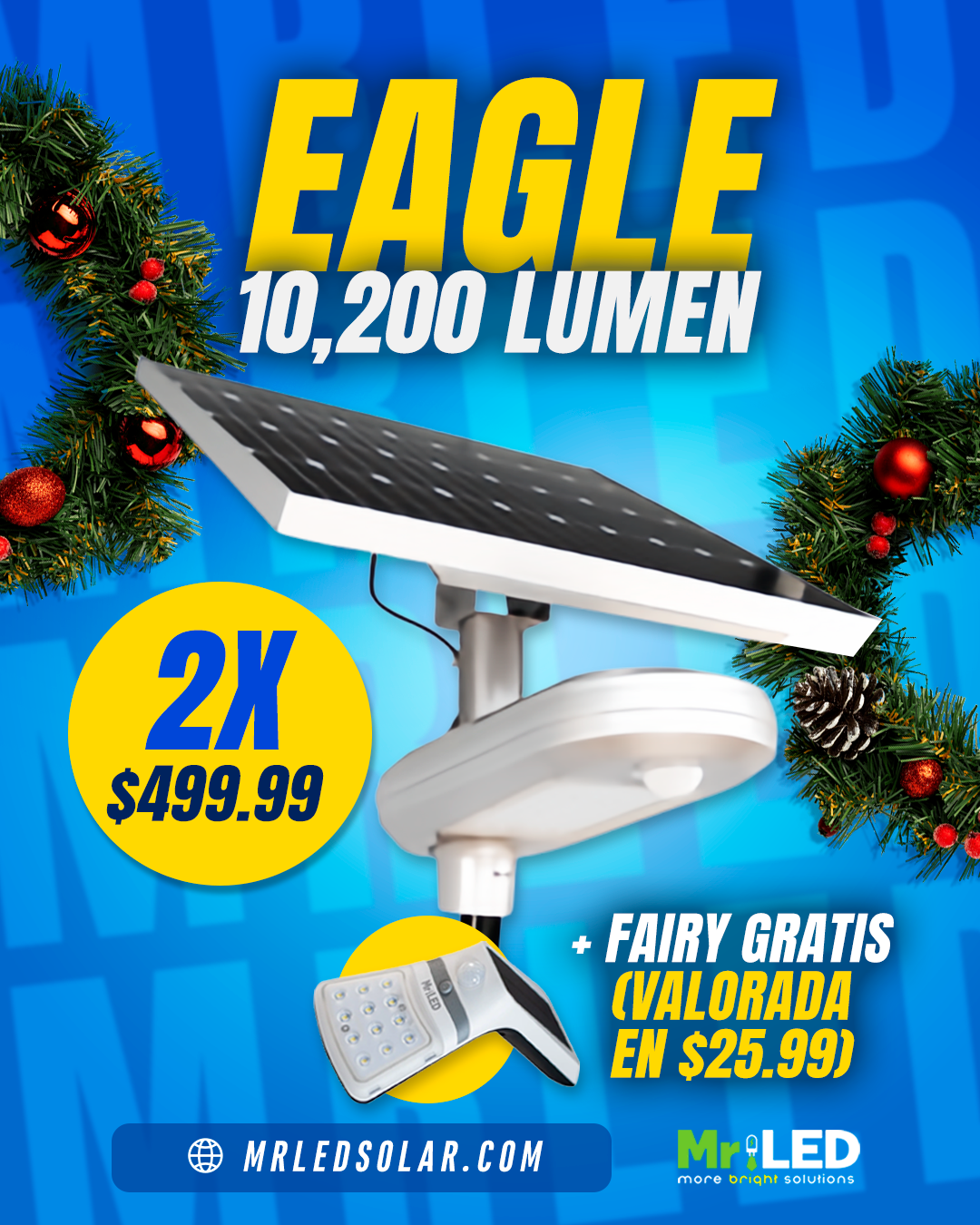 (2 Pack + BONO GRATIS) Eagle 60 Watts + Fairy Light 1.5w