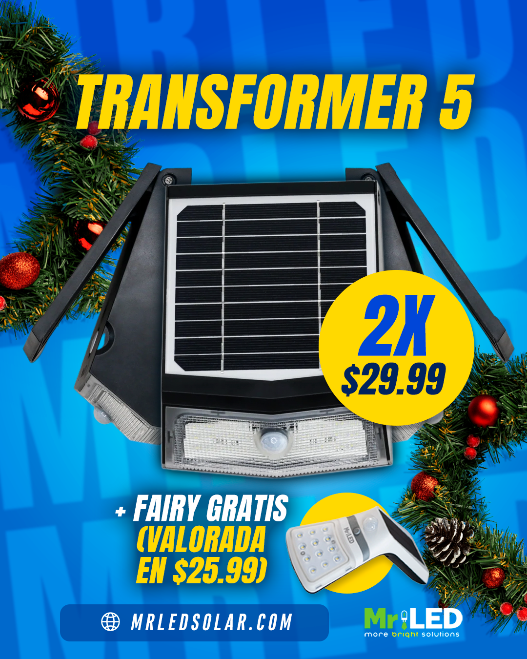 (2 Pack + BONO GRATIS) TRANSFORMER 5 + REGALO Fairy Light