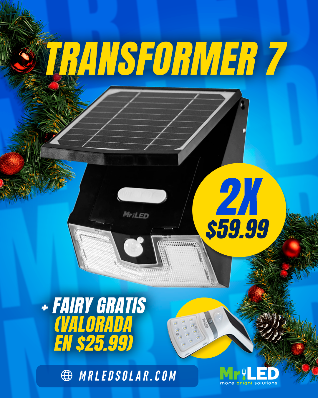 (2 Pack + BONO GRATIS) Transformer 7 + BONO Fairy Light 1.5w